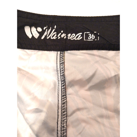 Waimea Board Shorts Mens Sz 36 Black Graffiti Paint Color Splash Art Swim Trunks - Picture 13 of 15